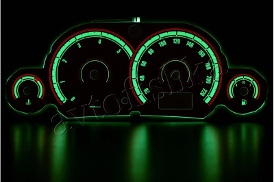 Ford Focus MK1 светодиодные шкалы (циферблаты) на панель приборов - дизайн 1
